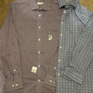 Lot of 2 Michael Kors Men’s Dress Shirts XL 17/32-33 | Slim Fit